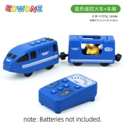 wooden Remote Control Magnetic Electric RC Train Compatible Toy Car Wooden Track Children's Train Car Track Toys for Kids