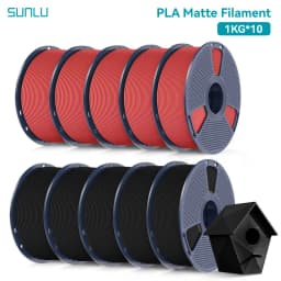 SUNLU PLA Matte 10KG1.75mm ±0.03mm 1KG/2.2LBS 3D Printer Filament PLA High Transparency Fast 2-7 Days Delivery RoHS Reach