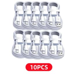 10PCS USB A Cable to USB C 120W Fast Charging Charger Cable Supports Fast Charging For iPhone 17 16 15 Samsung Huawei Xiaomi Etc
