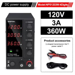 Wanptek Laboratory Power Supply 30V 10A 60V 5A 120V 3A Adjustable Digit Display Voltage Regulator Lab Bench DC Power Supply