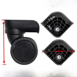 Universal Luggage Wheel Replacement Parts Quiet Universal Spinner Wheels Repair for Suitcase Password Box Shock Absorption
