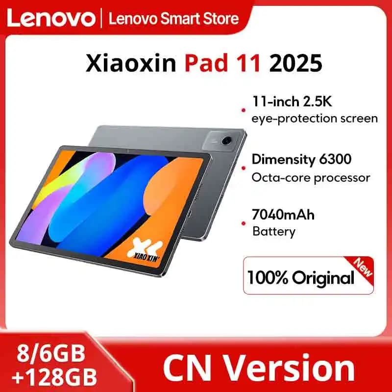 Lenovo Xiaoxin Pad 11 2025 Tablet Original MediaTek Dimensity 6300 11" 2.5K Screen 7040mAh WIFI Android Tab PC Pad CN Version
