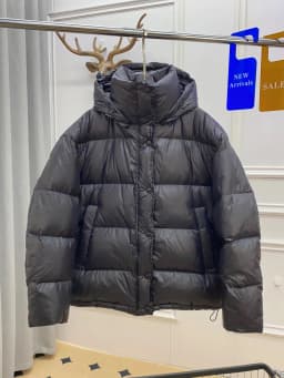 Schinteon Women White Duck Down Jacket with Removable Hood Warm Autumn Winter Outwear Simple Solid Color Casual Over Size Coat