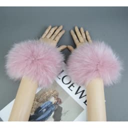 2026 New Style Fox Fur Cuff Arm Warmer Lady Bracelet Real Fur Wristband Glove High Quality Fox fur Cuffs Hot Sale Wrist Warmer