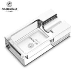 CIGARLOONG Cigar Ashtray Luxury Creative Plated Single Holder Glass Cigarette Decoration Smoking Accessories for Smoker's Gift