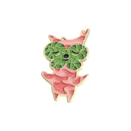Cartoon Game Elf Enamel Pins Custom Leaf Spliced Fox Octopus Brooches Lapel Badges Animal Plant Jewelry Gift for Friends