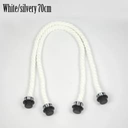 New Tanqu 1 Pair Long Short Very SOFT White Hemp Rope Handle for O Bag Obag Women Handbag Classic Mini Chic City Urban EVA Bag