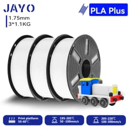 JAYO 3*1.1KG PLA + Filament 1.75MM PLA Plus 3D Printer Filament 1.1KG/roll For FDM Neatly Wound Coloful 3D Printing Material for 3D Printer & Pen