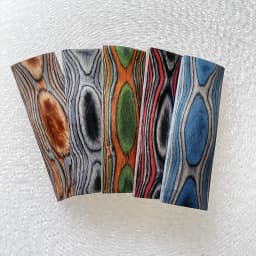 2pieces Technology Laminated Color Wood for Knife Handle Making Material DIY Handicraft Making Shank Grips Material 120x40x10mm