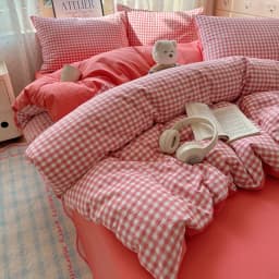 100% Cotton Yarn-dyed Duvet Cover Set or Single Quilt Covers Skin-friendly Breathable Blanket Cover Soft Plaid Comforter Cover
