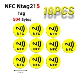 10Pcs Coloful Fast Reading Tag NFC Sticker 13.56 MHZ 540Bytes RFID NFC Tag Stickers Adhesive Labels for NFC Phones Self-adhesive