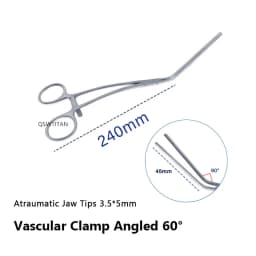 Atraumatic Jaw Tips Vascular Clamps Aortic Exclusion Clamp stainless steel Cardiovascular surgical instruments
