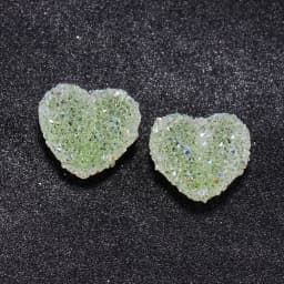 4pcs Shiny Hearts Shape Resin Pendant Charms for Earrings Necklace Jewelry Making Diy Supplies Accessories Phone Case Decoration