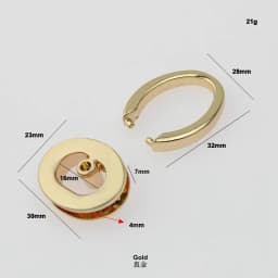 4PCS Oval Screw Grommet Plus Detachable U Ring For Purse bags Handle,Repair Handbag Strap Connector Buckles Hook DIY Accessories