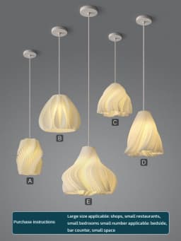 Modern Creative 3D Printing Ceiling Chandelier for living room Bedroom Bedside Restaurant Pendant Lights Dining Table Decor Lamp