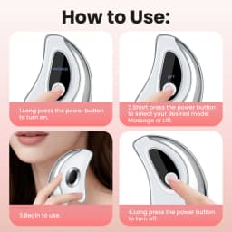 Electric Gua Sha Heated Device Red Blue Light Face Vibration Massager Scraping Board for Skin Rejuvenation Face Lifting Machine