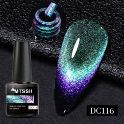 Mtssii 7ML Black Crystal Cat Magnetic Gel Sparkling Glitter Gel Nail Polish Semi Permanent UV Gel Nail Art No Need Base Color