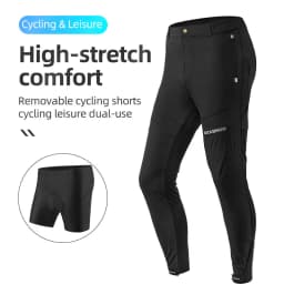 ROCKBROS Spring Autumn Cycling Pants Lightweight High Elastic Trousers Breathable Full Length Pants Men Outdoor Sports Pants