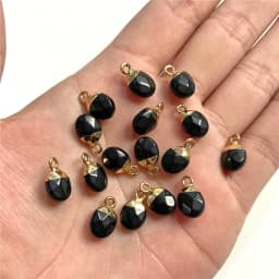 5pcs Natural Stone Oval Faceted Charm Pendant for DIY Jewellery Making Necklace Earrings Gem Pendant Accessory 6x10MM Wholesale