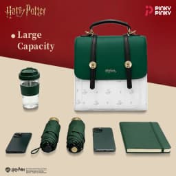 Pinky Harry Potter Backpack Mini Satchel Bag Vintage Preppy Style Handbag for Commuting Outing Gifting for Fans Students Women