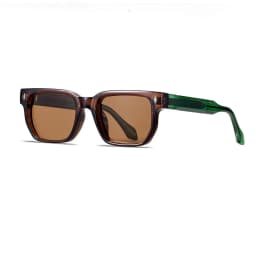 SHAUNA Retro Rivet Rectangle Sunglasses UV400 Sun Glasses