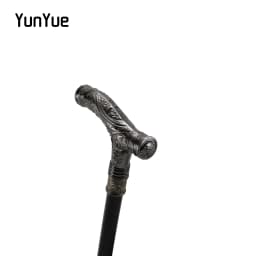 Silvery Male Eagle Head Flower Relief Walking Cane Gentleman Fashion Elegant Walking Stick Cosplay Film Props Party Walking Cane