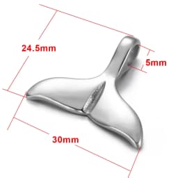 Stainless Steel Charms Fishtail Hole 5mm 4mm for Jewelry Making Accessories Bracelet Hook DIY Necklace Clasps Findings