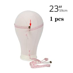 Nunify Mannequin Head Wig Stand Rose Pink 22"Canvas Head 21-25" Wig Head Stand Adjustable Tripod Stand Wigs Making Display Tools