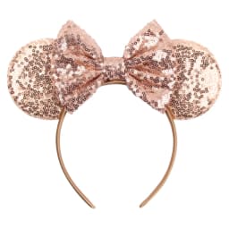 Cute Women Mouse Ears Leopard Print Headbands for Girls Baby Women Sequins 5"Bows Hair Accessories Adults Hairbands Kids Gift