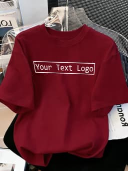 Customized Personalized Your Text Logo Female T Shirts Cotton Breathable Soft Workwear Casual Loose Home Clothes Trendy Y2K Tee