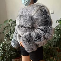 WEFURLENA Silver Fox Fur Coat Winter Jacket Women Natural Raccoon Fur Coat Street Warm Long Sleeve Natural Luxury Jackets