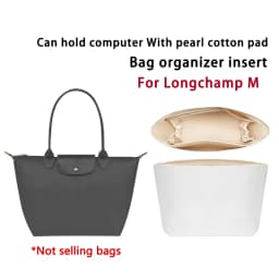 Bag organizer insert For longchamp M durable lightweight DuPont paper waterproof storage bag support bag accessories