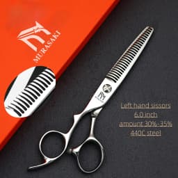 Professional Left Hand Scissors,6-6.5-6.8 inch Hair Cutting Scissors,Japanese 440C Steel,High Quality Barbershop Accessories