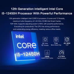 MLLSE M6 Mini PC Intel Core i5-12450H CPU 16GB RAM 512GB SSD WiFi6 BT5.2 Windows 11Pro Mini Desktop Computer