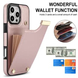 Shockproof Leather Card Holder Wallet Case For iPhone 16 Pro Max 15 14 13 12 11 XR 17 Air, Flip Cards Pocket Phone Cover Funda
