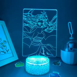 Anime Demon Slayer Figure 3D LED Neon Nightlights Birthday Gift for Friends Otaku Bedroom Decor Manga Lava Lamp Kimetsu No Yaiba