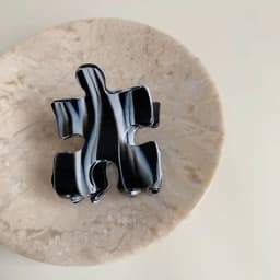1pc New Korean style hair clip puzzle shaped gripper, small shark clip, high-end block gripper