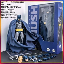 In Stock CT Toys Batman Hush Blue Version Mafex 105 Black Version Dc Bat Man Anime Action Figure Figurine Model Statue Toys Gift