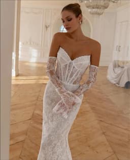 Tokyo Customized Elegant Strapless Wedding Dresses Detachable Sleeves Train Back Zip Bridal Gowns White Mermaid Wedding Gowns
