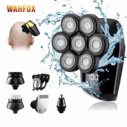 WAHFOX Shaver For Men 7D Independently 7 Cutter Floating Head Waterproof Electric Razor Beard Trimmer Machine New