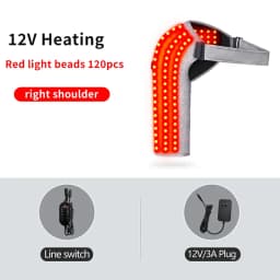Red Light Heating Massage Shoulder Support Heating Pad 3-Speed Vibration Muscle Relax Belt Shoulder Brace