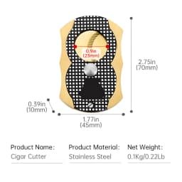 Cigar Cutter Sharp Stainless Steel Large Caliber Thick Double-edged Multi Style Portable Travel Cigar Accessories Cutter CE-25D2