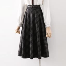 Women's Vintage Spring Autumn A Line Plaid Long Skirt Lady High Waist Umbrella Skirt