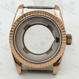 BLIGER 31mm NH05 NH06 Watch Case Fluted Curved Silver Gold Rose Gold Jubilee For Ladies Watch Date Sapphire Glass Waterproof
