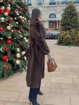 Winter Long Thick Warm Faux Mink Fur Jacket Coat Women With Belt High Quality Luxury Long Mink Fur Cardigan Jacket Ladies