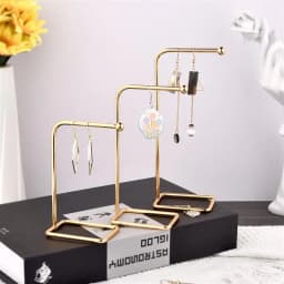 Jewelry Display Holder Metal Earring Storage Rack DIY Jewelry Organizer Holder Earring Necklace Pendants Organizer Display Stand