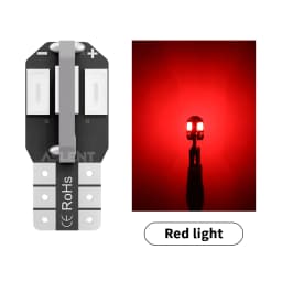 10x W5W T10 LED CANBUS No Error 5W5 12V 5W 600Lm Super Bright Car Interior Side Light 194 3030 SMD Auto Bulb White Amber Red