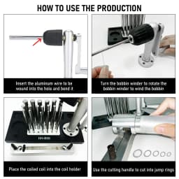 Stainless Steel Wire Drawing Machine Small Round Tube Tightener Hand-cranked Manual Wire Winding Machine Jewelry Collar Making T