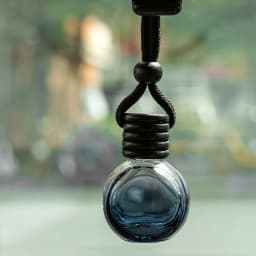 1Psc Black Cap Dyed Square Cap Empty Bottle Car Essential Oil Diffuser Fragrance Air Freshener Scent Perfume Bottle Ornament