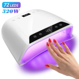 480W UV LED Lamp for Nails 108 LEDs Nail Dryer with Red Light Whitening Mode Large Space Manicure Lamp 4 Timer Settings